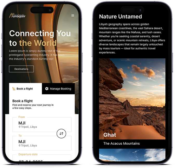 الموقع الالكتروني لشركة البراق للطيران 5 mobile buraq 168f6c21